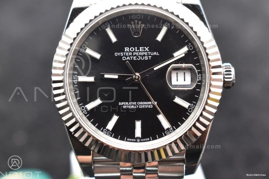 Edition 904L Bracelet 633 Jubilee Black Stick OdorResistant SA Steel 1:1 Best on DateJust 41 DIWF Dial 126334 0728